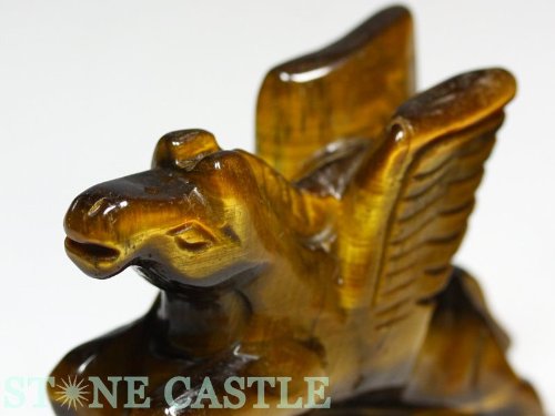 カービング】タイガーズアイ / 馬・躍動